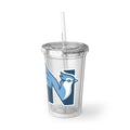 Blue Jay Acrylic Tumbler with Straw — Clear Suave Cup