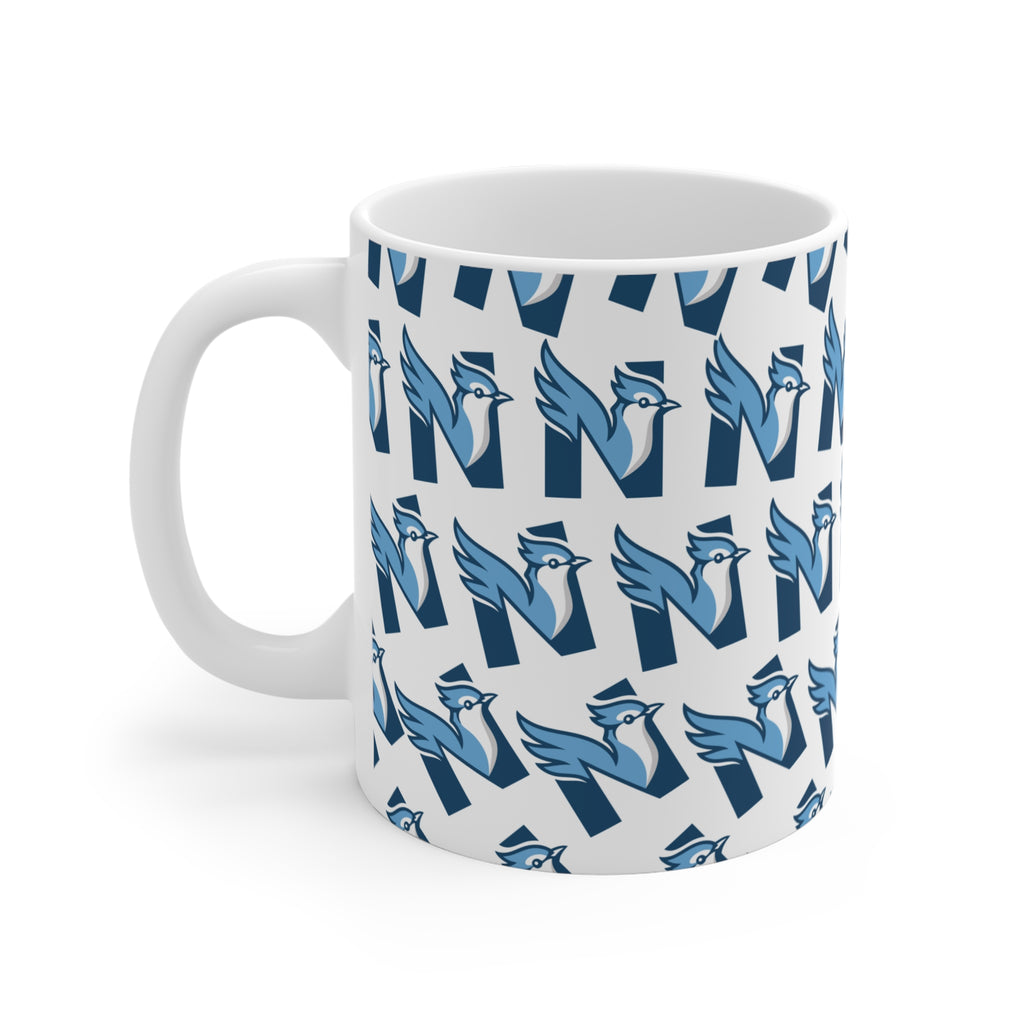 NES 11oz Mug — Blue Jay N Pattern