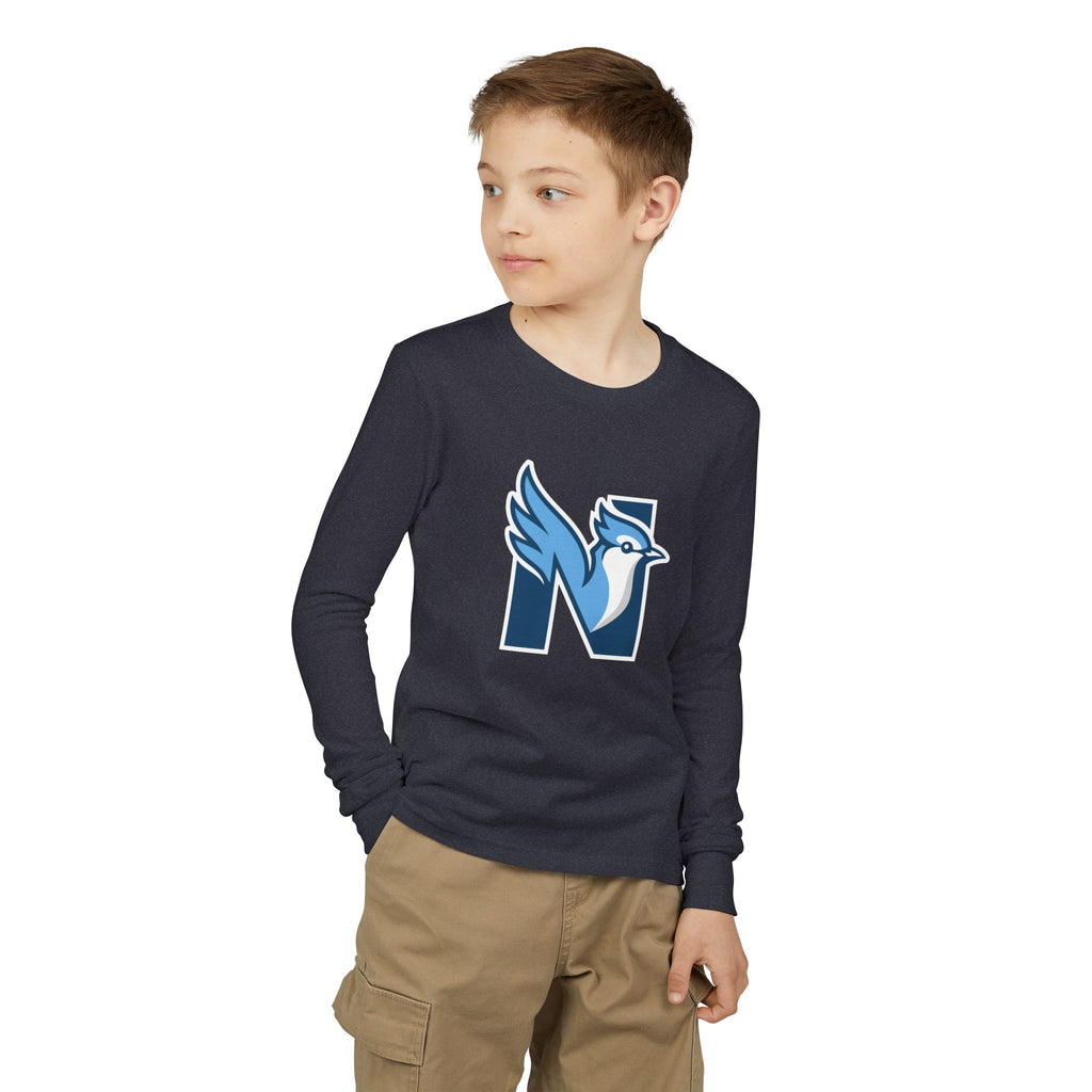 Youth Long Sleeve Tee — Blue Jay N Logo