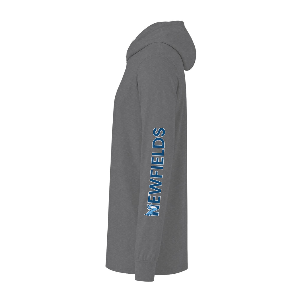 Hooded Long Sleeve Tee — NES 'N' Chest Logo & Newfields Sleeve Logo