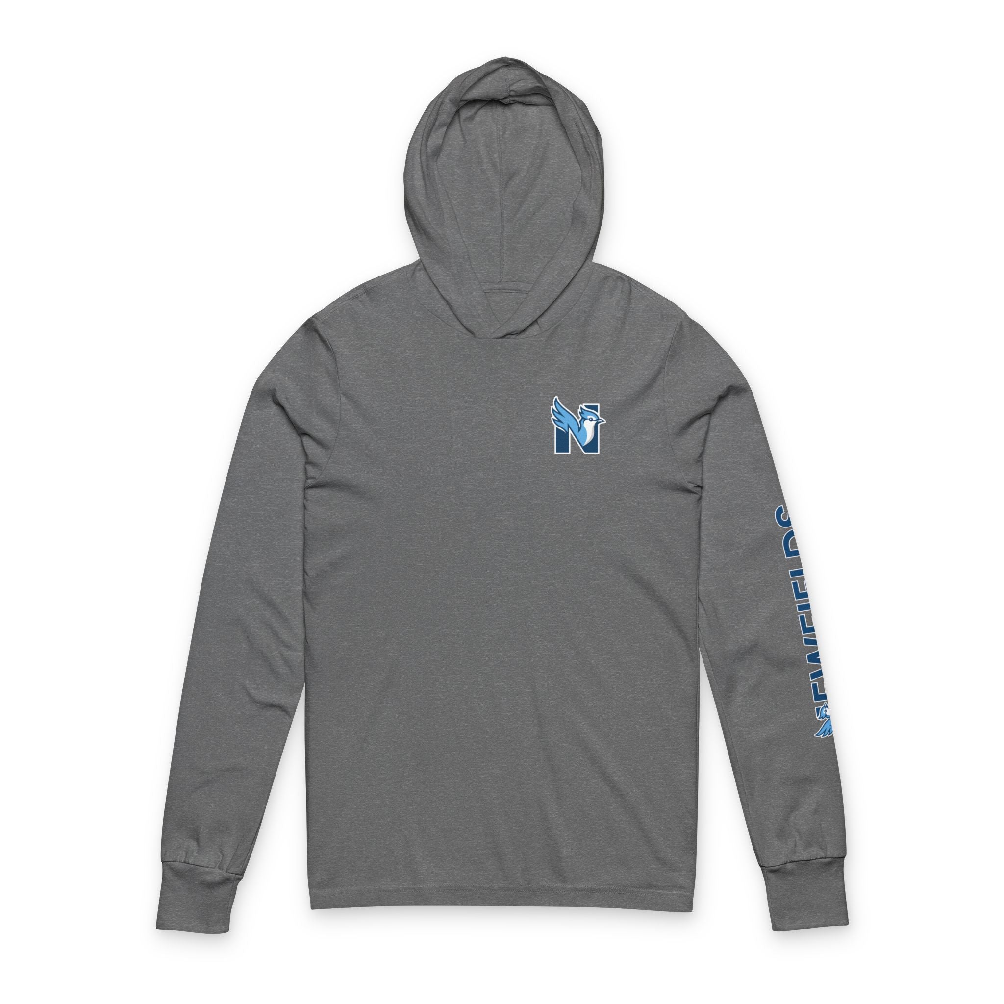 Hooded Long Sleeve Tee — NES 'N' Chest Logo & Newfields Sleeve Logo