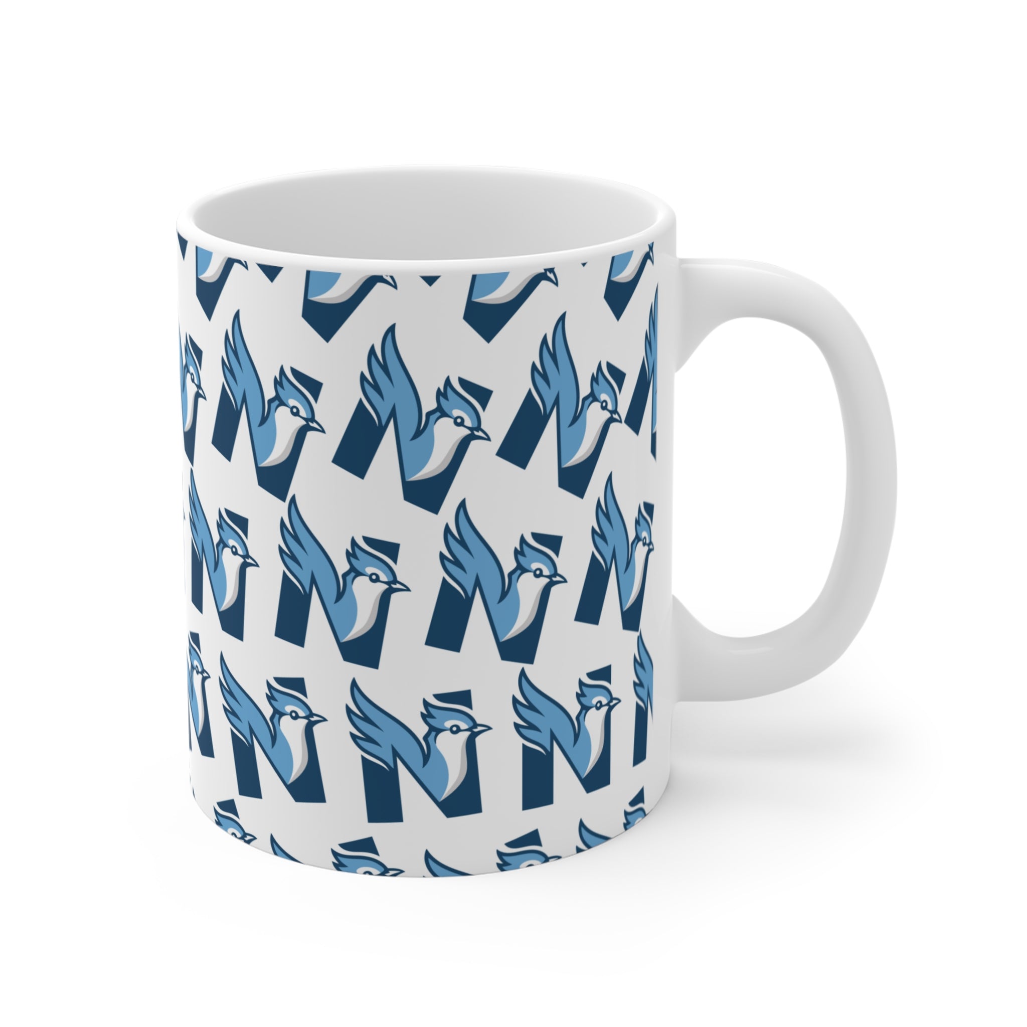 NES 11oz Mug — Blue Jay N Pattern