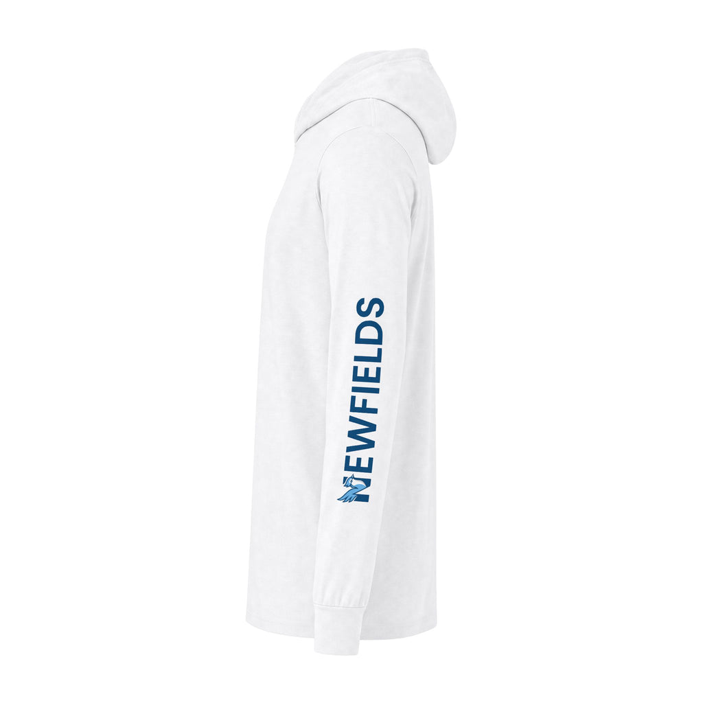 Hooded Long Sleeve Tee — NES 'N' Chest Logo & Newfields Sleeve Logo