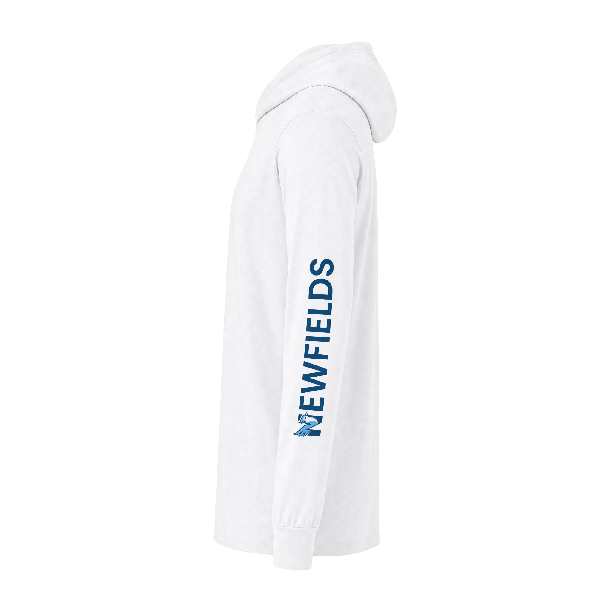Hooded Long Sleeve Tee — NES 'N' Chest Logo & Newfields Sleeve Logo