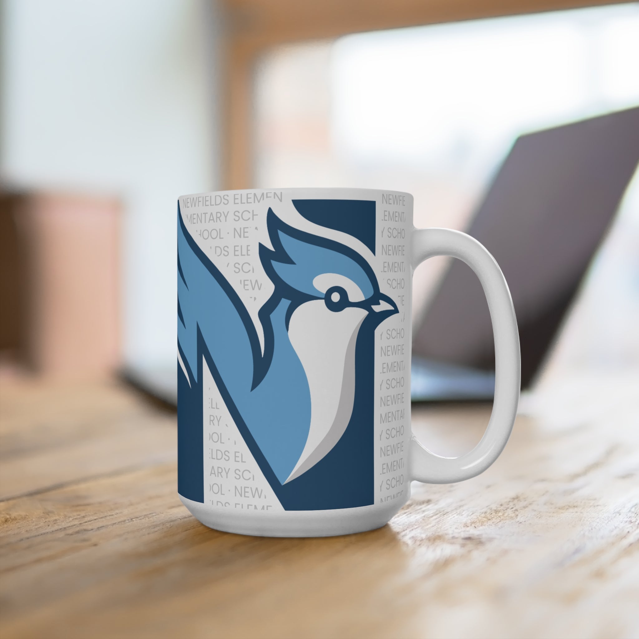 NES 15oz Mug — Blue Jay Mascot
